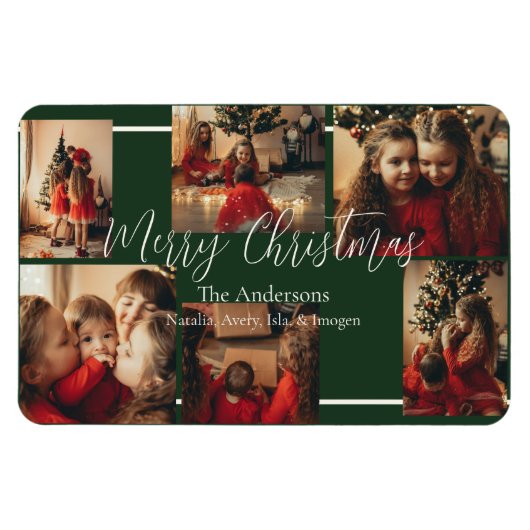 Simple Border Holiday Card  Magneet (Horizontaal)