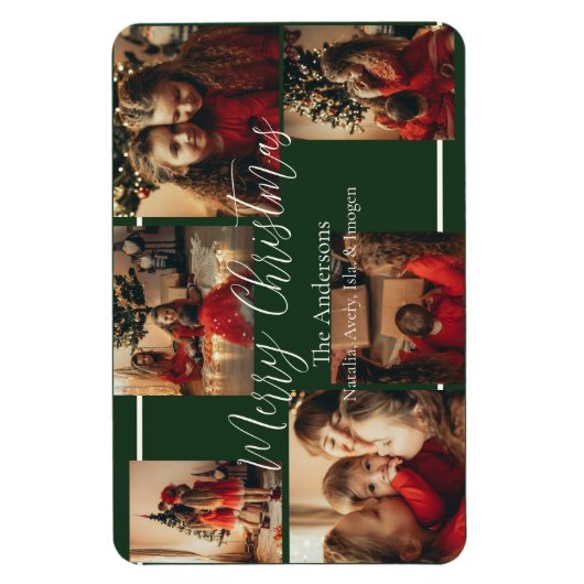 Simple Border Holiday Card  Magneet (Verticaal)