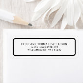 Simple Border Three Line Return Address Label (Insitu)