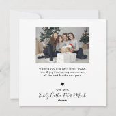 Simple Bordo White 4 Photo Collage Happy Feestdagenkaart (Achterkant)