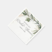 Simple Botanical Greenery Vrijgezellenfeest Napkin Servet (Hoek)