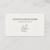  Simple Botanical Neutral Minimalist Small Visitekaartje (Achterkant)