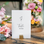 Simple Botanical Script Black White Boho Wedding Kaart<br><div class="desc">Eenvoudig Botanisch Manuscript het Zwarte en Witte Aantal van de Lijst van de Weduwen</div>