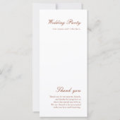 Simple Botanical Wedding Ceremony Program (Achterkant)