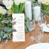 Simple Botanical Wedding Ceremony Program