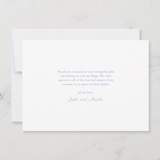 Simple Bow Boy Photo Collage Baby Aankondiging (Achterkant)