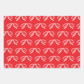 Simple Bow Christmas Holiday Gift Inpakpapier Vel (Voorkant)