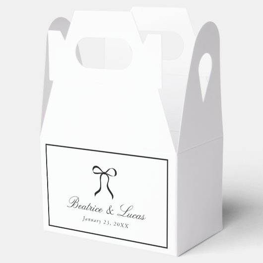Simple Bow Classic Wedding Bedankdoosjes (Geopend)