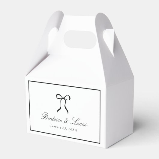 Simple Bow Classic Wedding Bedankdoosjes (Voorkant Zijde)