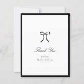 Simple Bow Classic Wedding Bedankkaart (Voorkant)