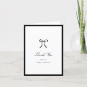 Simple Bow Classic Wedding Bedankkaart (Voorkant)
