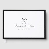 Simple Bow Classic Wedding Gastenboek (Voorkant)