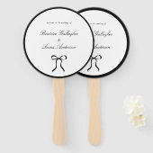 Simple Bow Classic Wedding Handwaaier (Voorkant en achterkant)