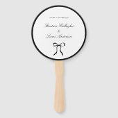 Simple Bow Classic Wedding Handwaaier (Voorkant)