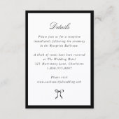 Simple Bow Classic Wedding Informatiekaartje (Voorkant)