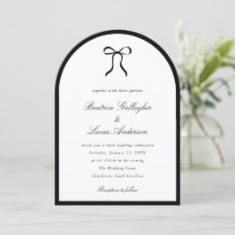 Simple Bow Classic Wedding Kaart