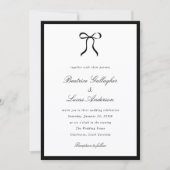 Simple Bow Classic Wedding Kaart (Voorkant)