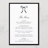 Simple Bow Classic Wedding Menu (Voorkant)