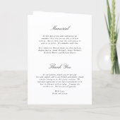 Simple Bow Classic Wedding Programma (Achterkant)