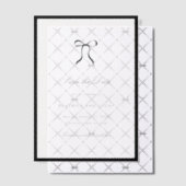 Simple Bow Classic Wedding Save the Date Vellum Uitnodigingen (Offset (Uitnodiging))