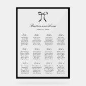 Simple Bow Classic Wedding Seating Chart Acryl Bord (Voorkant)