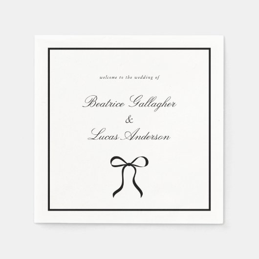 Simple Bow Classic Wedding Servet (Voorkant)