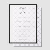 Simple Bow Classic Wedding Vellum Uitnodigingen (Offset (Uitnodiging))