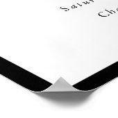 Simple Bow Classic Wedding Welcome Sign Poster (Hoek)