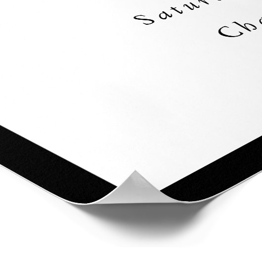 Simple Bow Classic Wedding Welcome Sign Poster (Hoek)