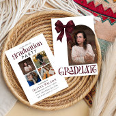 Simple  Bow Design Graduation with Photos Kaart