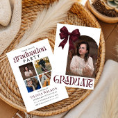 Simple  Bow Design Graduation with Photos Kaart