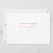 Simple Bow Girl Photo Collage Baby Bedankkaart (Achterkant)