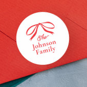 Simple Bow kerstvakantie Ronde Sticker