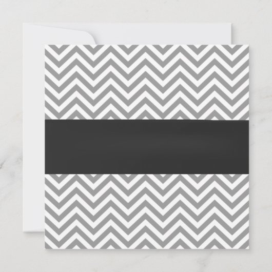 Simple Bow Stropdas Little Man Chevron Baby shower Kaart (Achterkant)