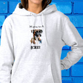 Simple Boxer Mama Brown Personalize Hoodie