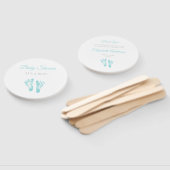 Simple Boy Baby shower kostbare blauwe voetafdrukk Handwaaier (Niet-gemonteerd)