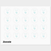 Simple Boy Baby shower kostbare blauwe voetafdrukk Ronde Sticker (Vel)