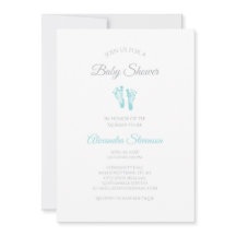 Simple Boy Baby shower Precious Blue Footprint