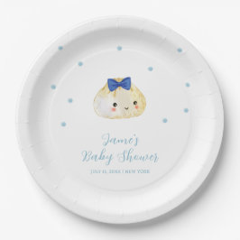 Simple Boy Little Dumpling Baby shower Papieren Bordje