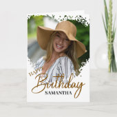 Simple Boyfriend | Girlfriend Photo Birthday Kaart (Voorkant)