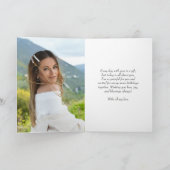 Simple Boyfriend | Girlfriend Photo Birthday Kaart (Binnen)