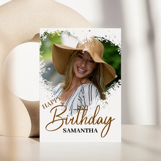 Simple Boyfriend | Girlfriend Photo Birthday Kaart