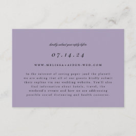 Simple Branch Wedding Online RSVP en Info Kaart