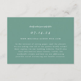 Simple Branch Wedding Online RSVP en Info Kaart