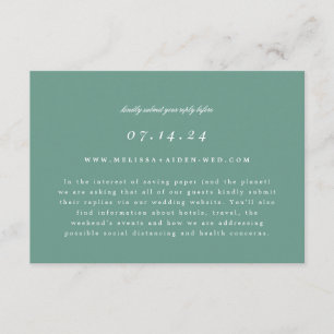 Simple Branch Wedding Online RSVP en Info Kaart