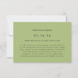 Simple Branch Wedding Online RSVP en Info Kaart