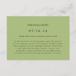 Simple Branch Wedding Online RSVP en Info Kaart