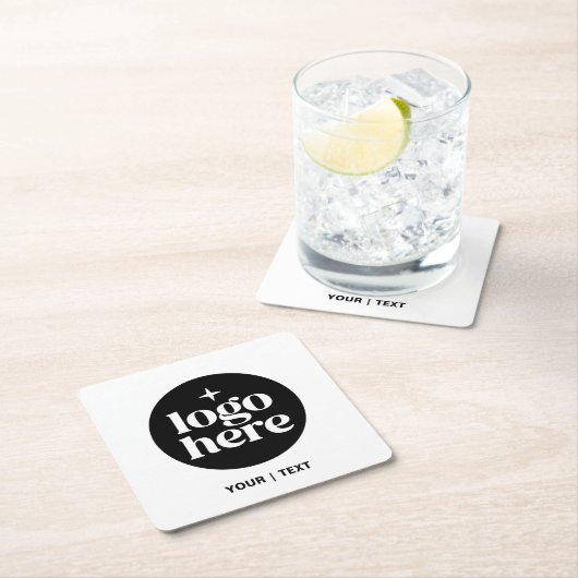Simple Branded Custom Text & Logo Kartonnen Onderzetters (Insitu)