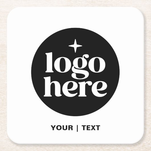 Simple Branded Custom Text & Logo Kartonnen Onderzetters (Voorkant)