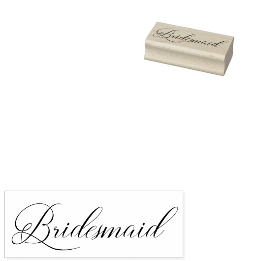 Simple Bridesmaid Quote Tipography Script Rubberstempel (Gestempeld)
